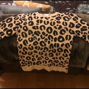 Leopard print trendy sweater